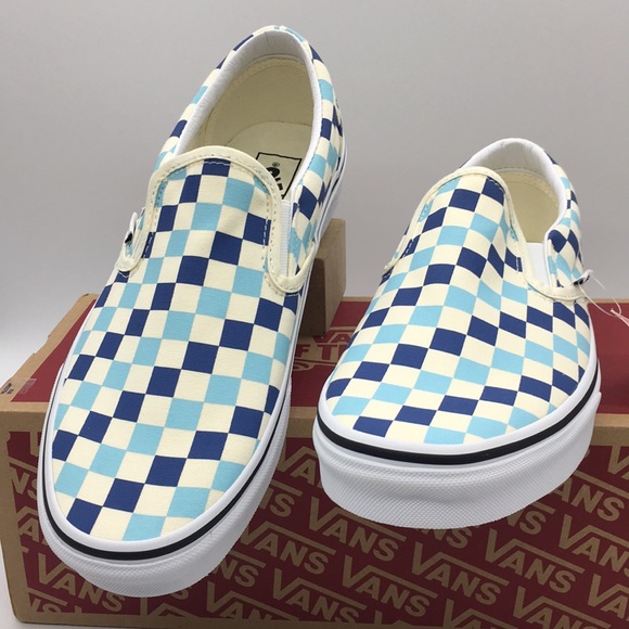 •Vans Classic Slip-On Checkerboard Blue Topaz wmns - Picture 4 of 16